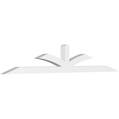Ekena Millwork Richland Architectural Grade PVC Gable Bracket, 108"W x 18"H x 4"D x 4"F, 4/12 Pitch GBP108X18X0404RIC00
